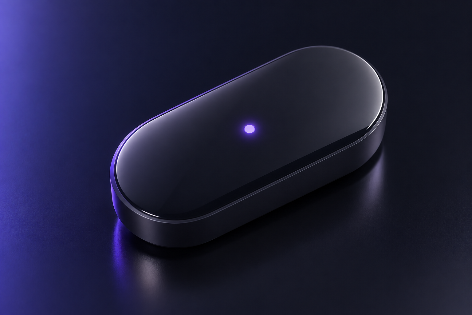 Repsense sensor pod, top view with status LED